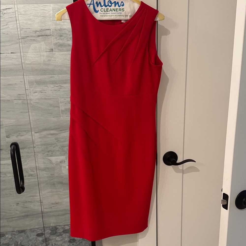 Calvin Klein Red Sleeveless Dress